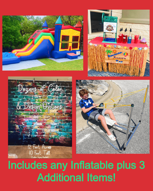 Rent a Bounce House or Waterslide --- Get 3 Extra Items